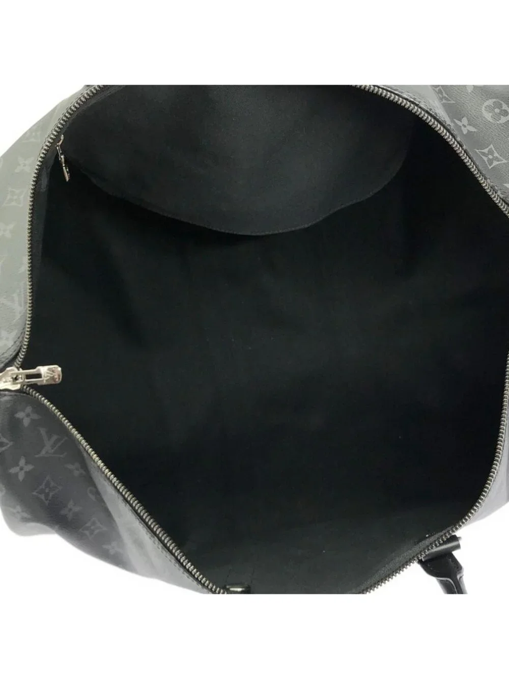 Louis Vuitton Monogram Eclipse Keepall Bandouliere 55 Boston Bag